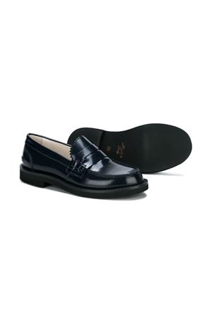 Navy blue leather loafers MONTELPARE TRADITION KIDS | MT1980102